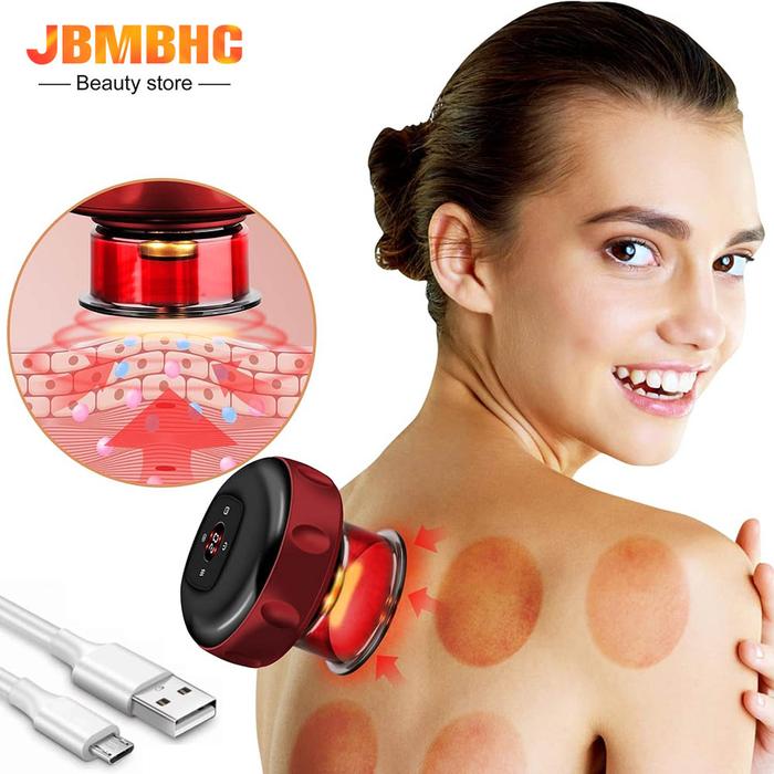 USB Rechargeable Smart Vacuum Cupping Massager Electric Cupping