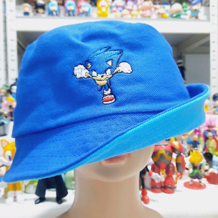 sonic topi bordir SONIC topi bolak balik tebal premium anak dan dewasa  figure