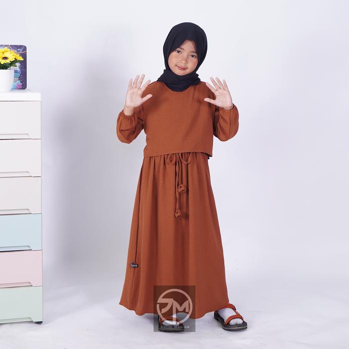 Salim Moslem - Anona Gamis Anak Crinkle Rompi Terpisah 1 - 12 tahun