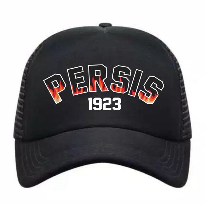 Topi Trucker Jaring Persis Solo Motif Api/Topi Supporter Persis Solo