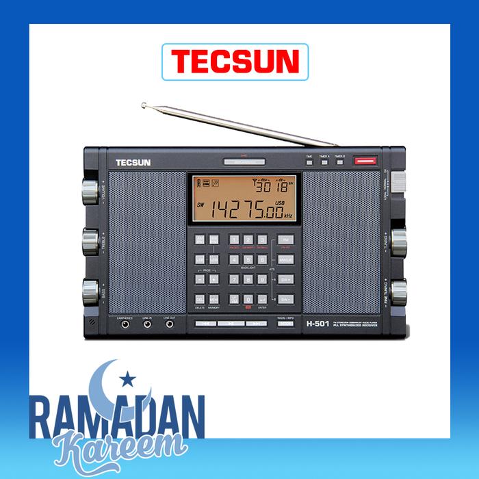 Tecsun H-501 Portable Stereo Radio Penuh Band FM SSB Penerima Radio