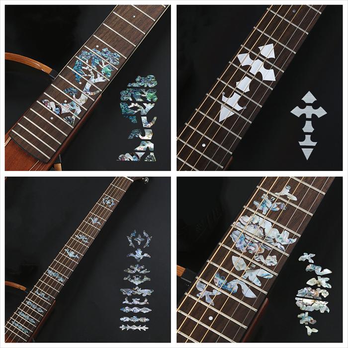 Terlaris, New Cross Inlay Decals Fretboard Sticker for Electric