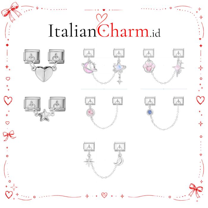 Italian Charm Indonesia - 11 - Charm Rantai - Italian Charm Premium - Dangle Charm - Italian Charm B