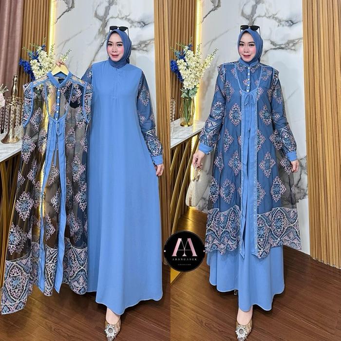 Gamis tile etnik outer by Abang adek collection