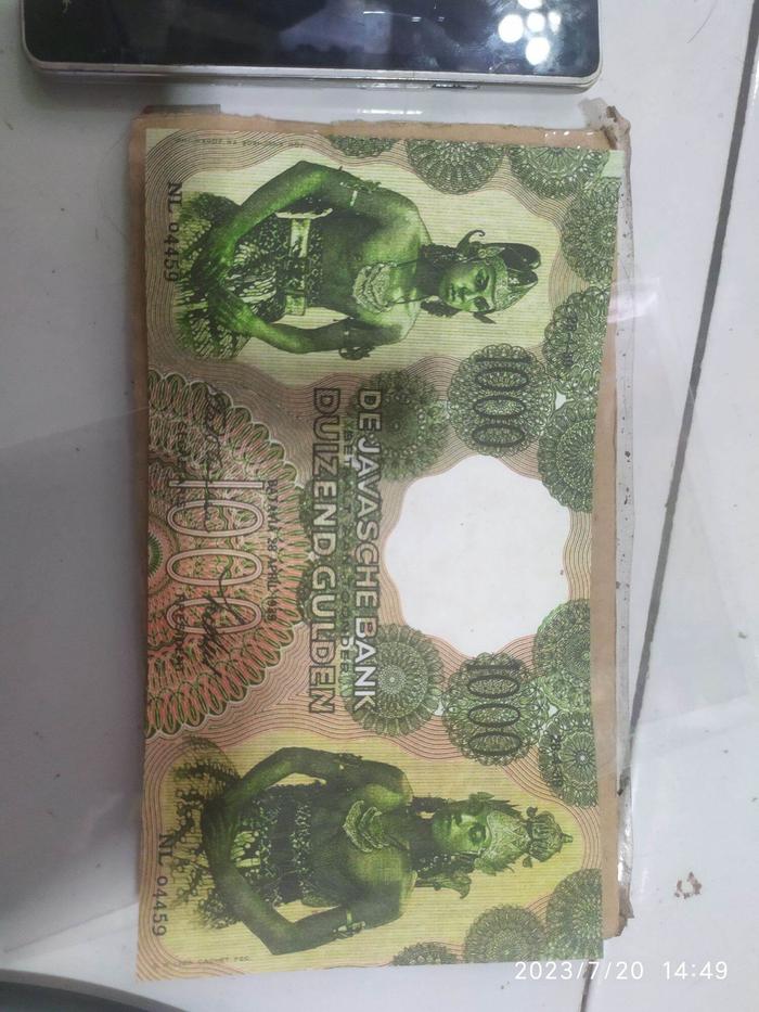 Uang Kuno 1000 Gulden Wayang Repro Souvenir Premium