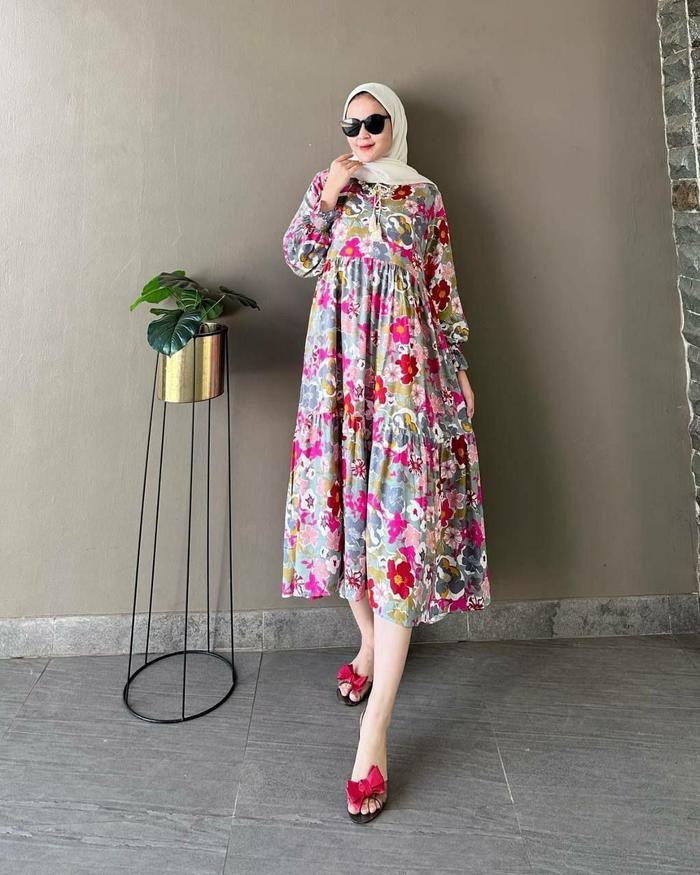 GAMIS DISTY TERBARU // GAMIS WANITA DEWASA RAYON PREMIUM DIAMON // BUSUI WUDLUI FRENDLY Dress Muslim