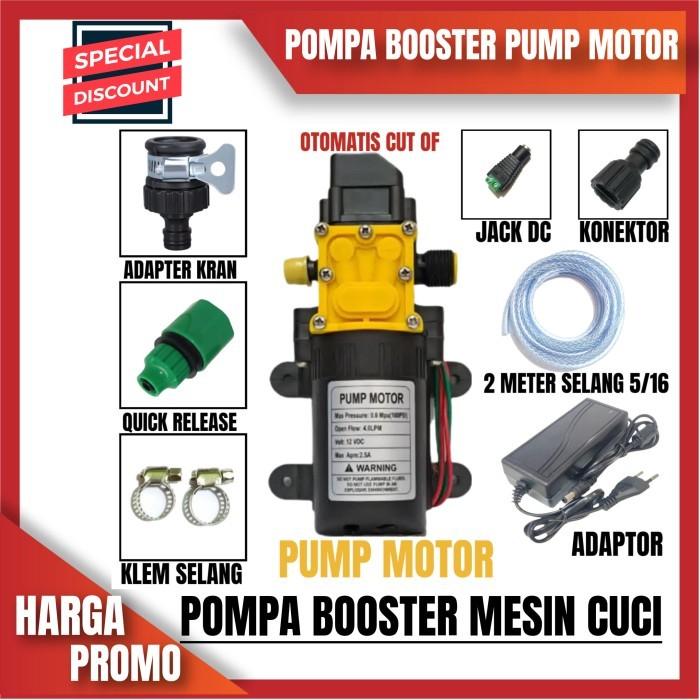 Pompa Booster pendorong air mesin cuci otomatis Pompa Dc 12v 100Psi