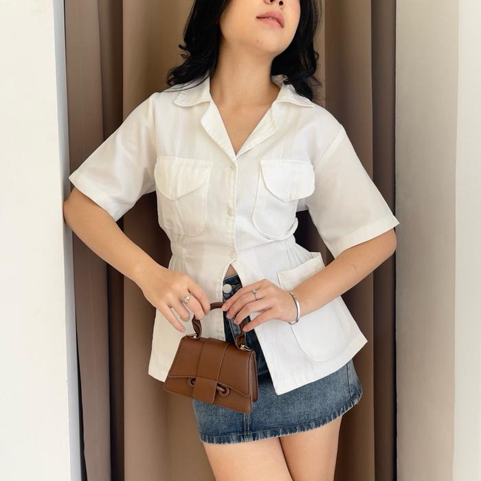 [Shylo] Vivi Slit Shirt / Slit Shirt
