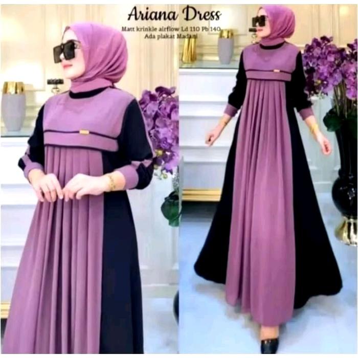 DRES ARIANA ZAHRA DRES MAXY CRINKLE AIRFLOW wanita dewasa