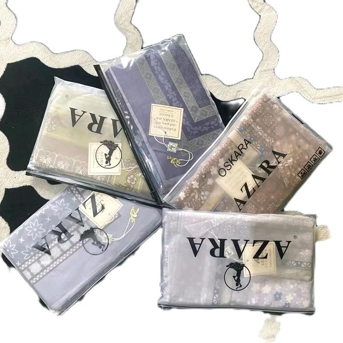 5 pouch segi empat voal katun azara motif laser cut | laser cut motif pouch ORI azara