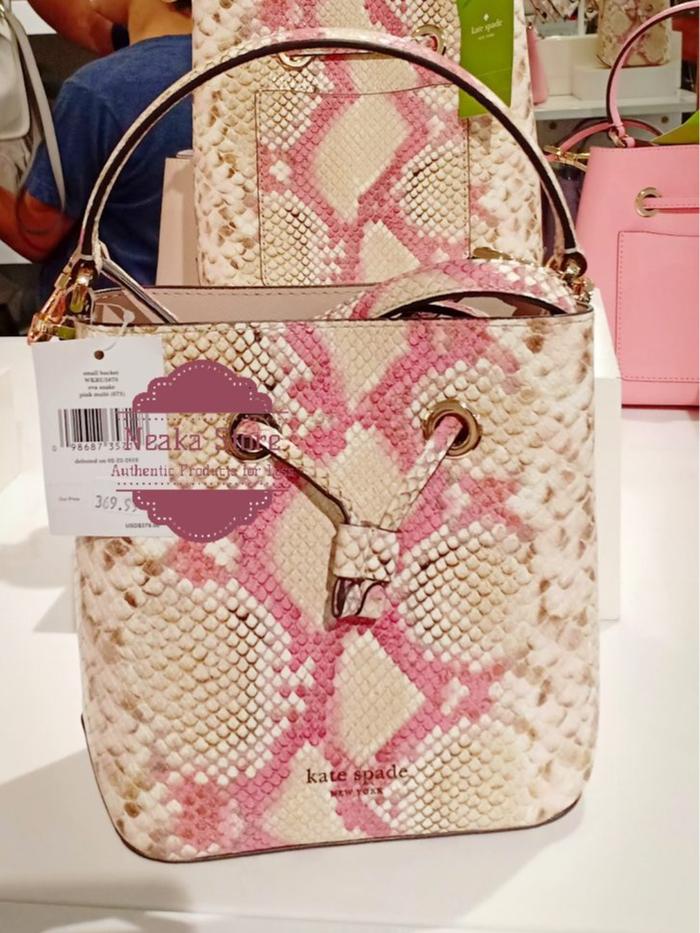 Tas Wanita KS Eva small bucket snake pink multi WKRU5870