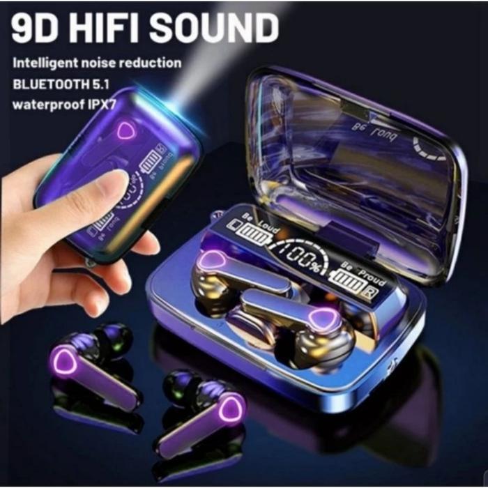 Headset Bluetooth M19 Wireless Earphone LED Display