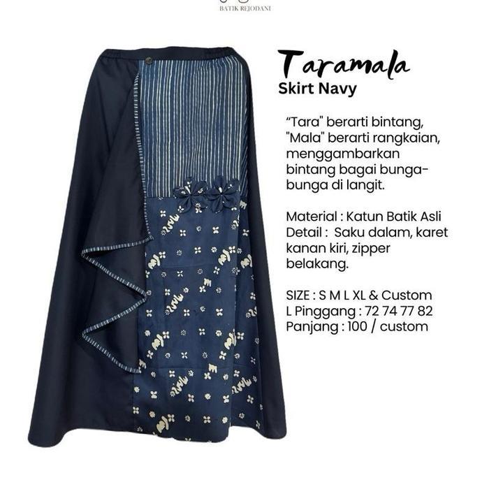 Taramala Skirt Navy - Rok Batik Unik by SOGAN BATIK REJODANI