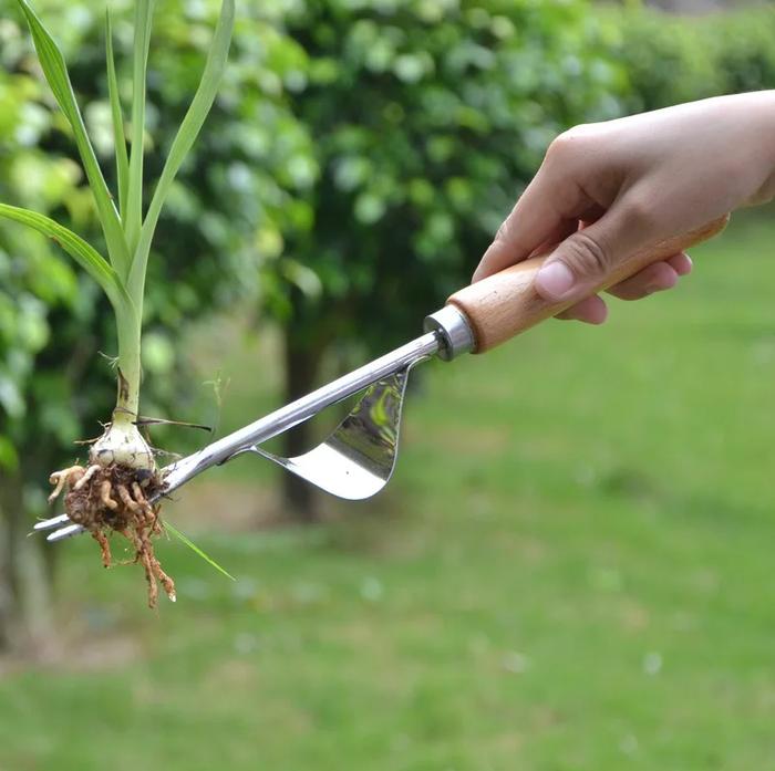 Steel Root Extractor Wooden Hand Weeder Removal Machine Weed Puller Garden Grass Puller Long Handle