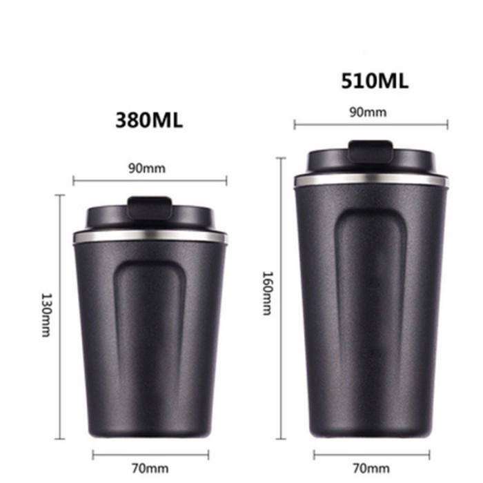 Gelas Kopi Portable 380ml Mug Tumbler Thermos Termos Coffee Stainless