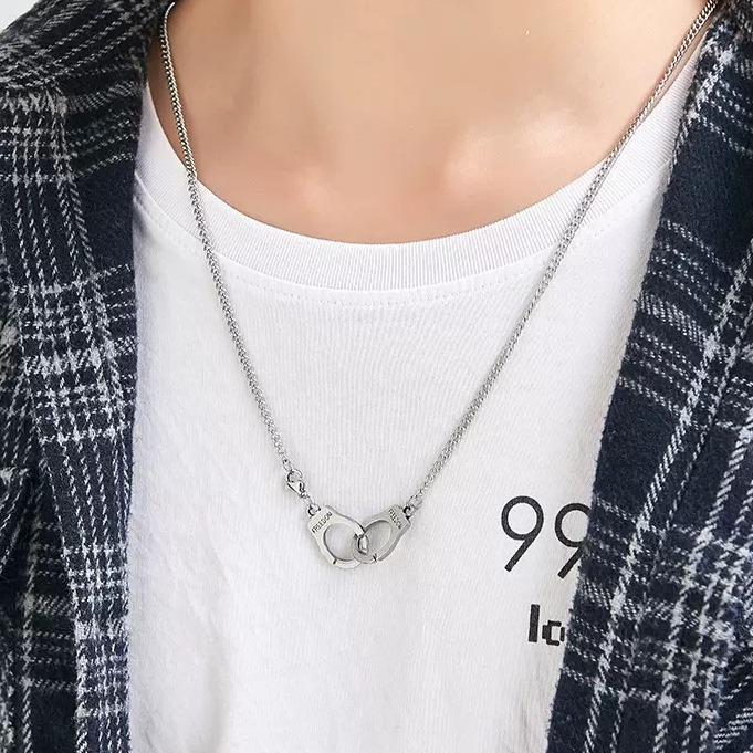 KALUNG TITANIUM LIONTIN BORGOL TERBARU ANTI KARAT ANTI LUNTUR PRIA DAN WANITA