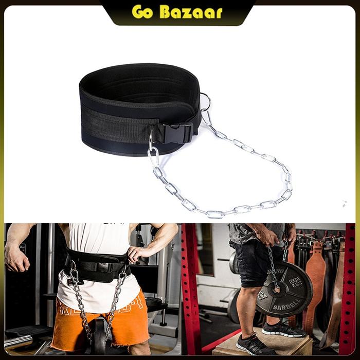 Kualitas Pull Up Belt Memuat Gym Sertakan rantai besi Sabuk Beban Pull Up Gym & Fitness Sabuk Pull U