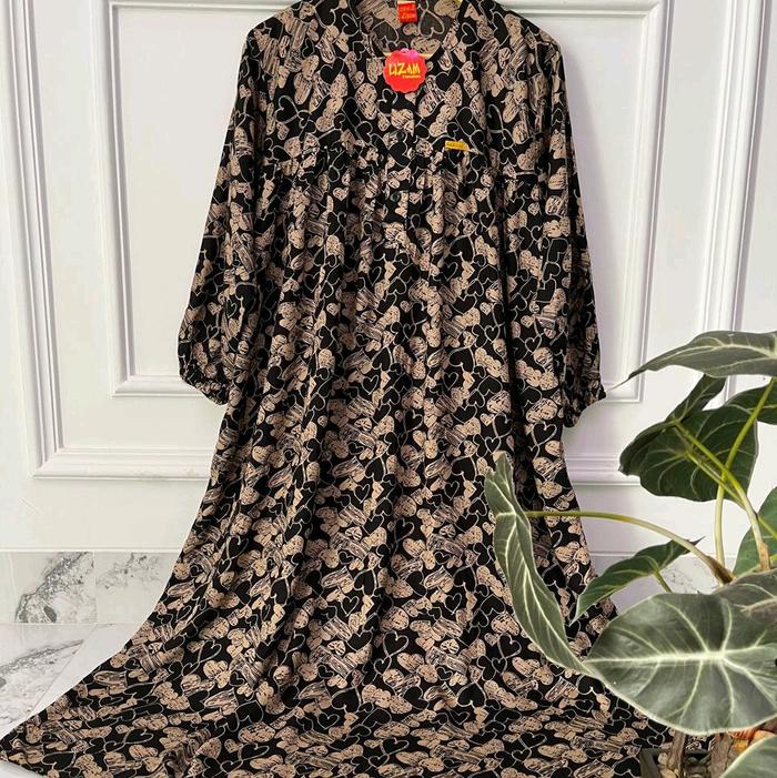 MIDI DRESS RAYON PREMIUM,LIZAM BUSANA