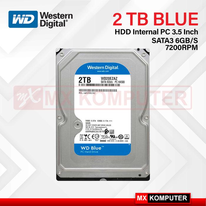 WD Hardisk Internal 2TB Blue 3.5 inch SATA 3 HD 2 TB