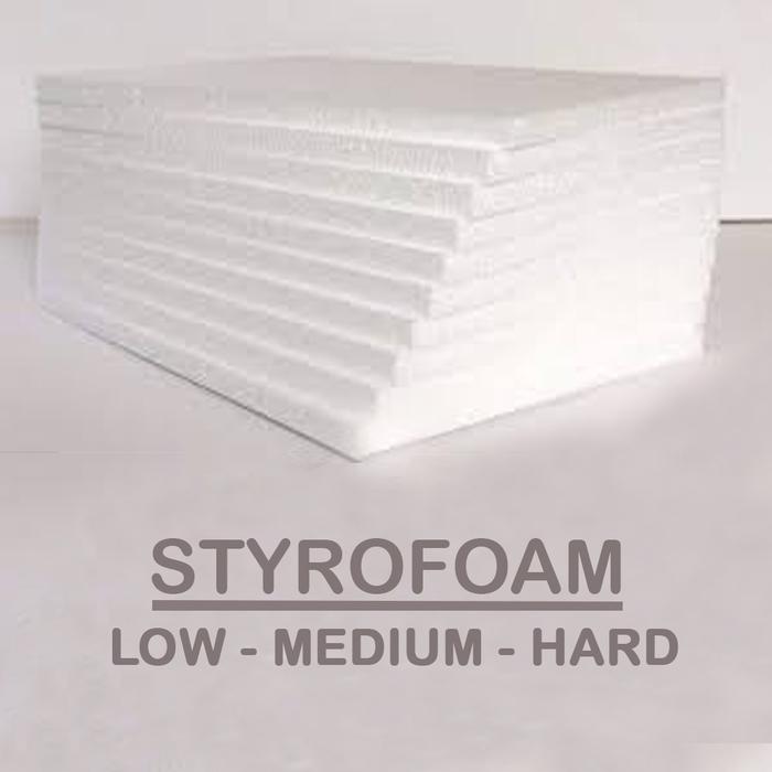 Styrofoam 100x50, Styrofoam lembaran, Styrofoam Hard, Styrofoam Medium, Styrofoam Low, Sterofom