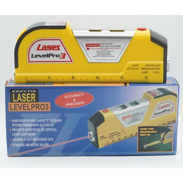 Laser LevelPro3 Level Pro 3 Horizontal Vertical Line Measure Waterpas Tape 8feet