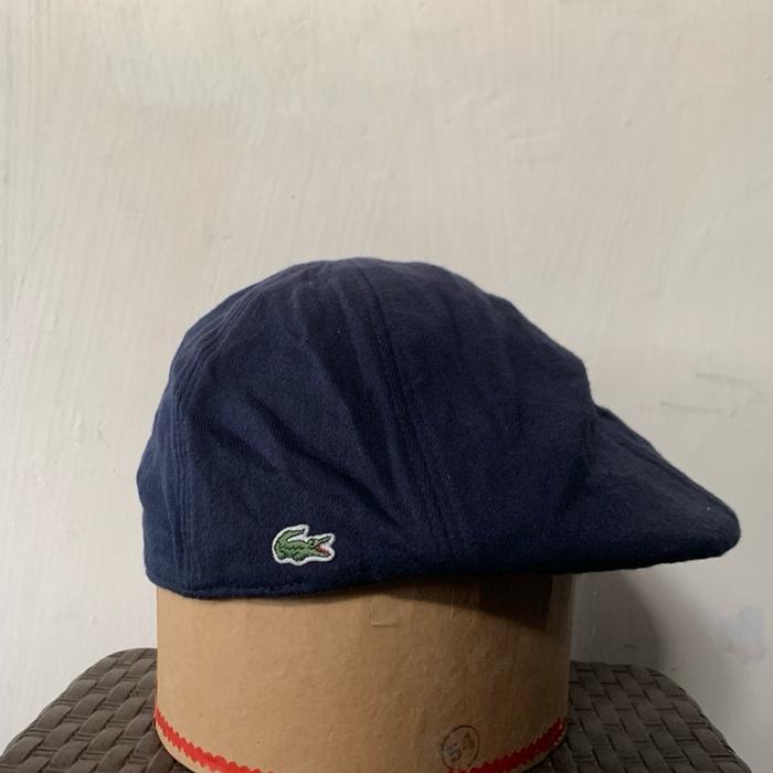 [ Spesial Sale ] Flat Cap Lacoste Navy Topi Pelukis | Size S-M