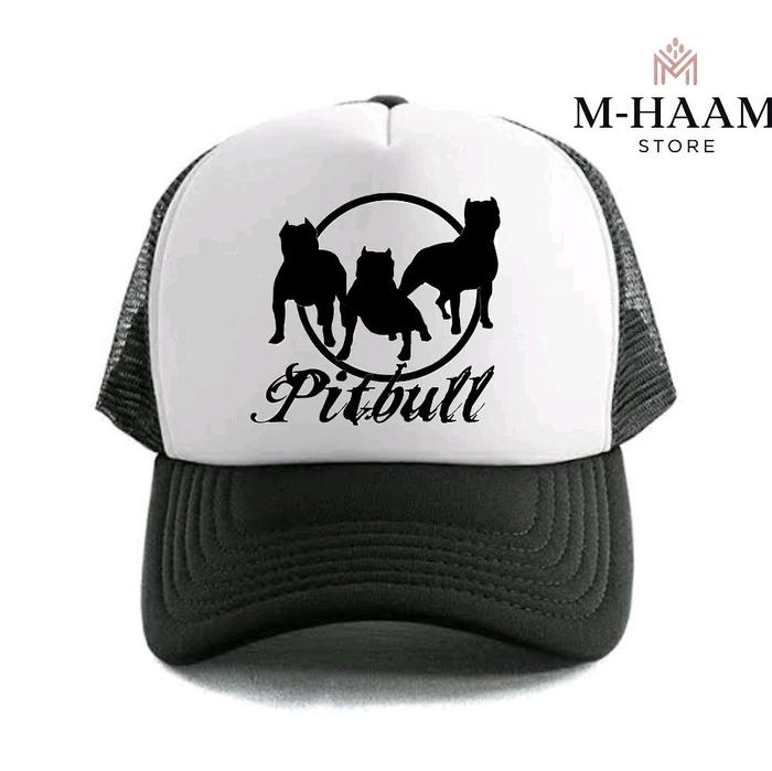 Topi Pecinta Anjing Pitbull Topi Trucker Topi Gambar Pitbull