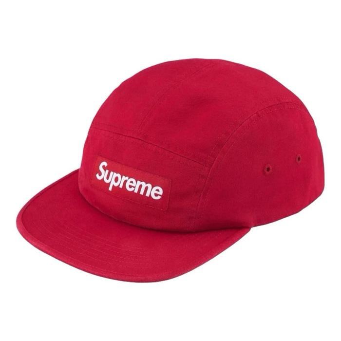 SUPREME Washed Chino Twill Camp Cap Red S/S 26