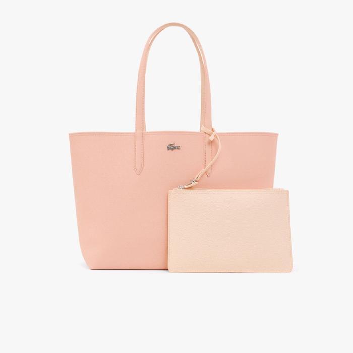Lacoste Women's Anna Reversible Tote with Pouch - Tote Bag Wanita - Pink