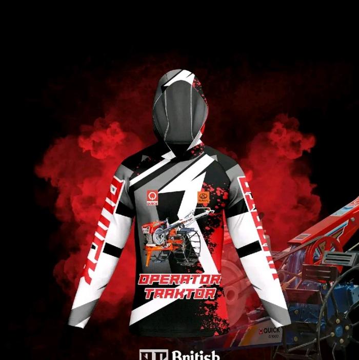 Jersey traktor quick kubota Pria Panjang