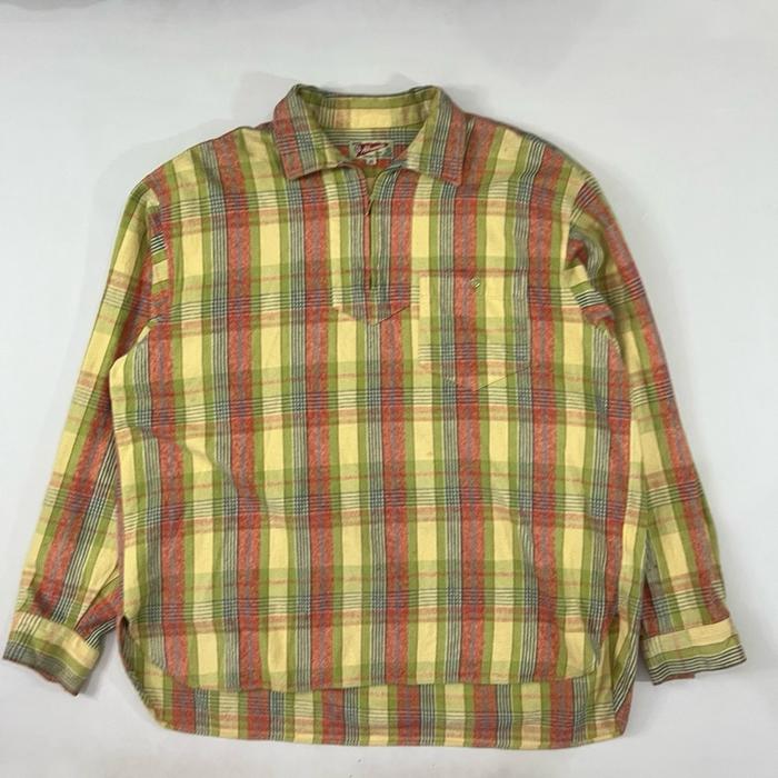 Vintage 80s Albemarle Zip Plaid Flannel Shirt no Muji Uniqlo U Carhartt Dickies Supreme Stussy Under