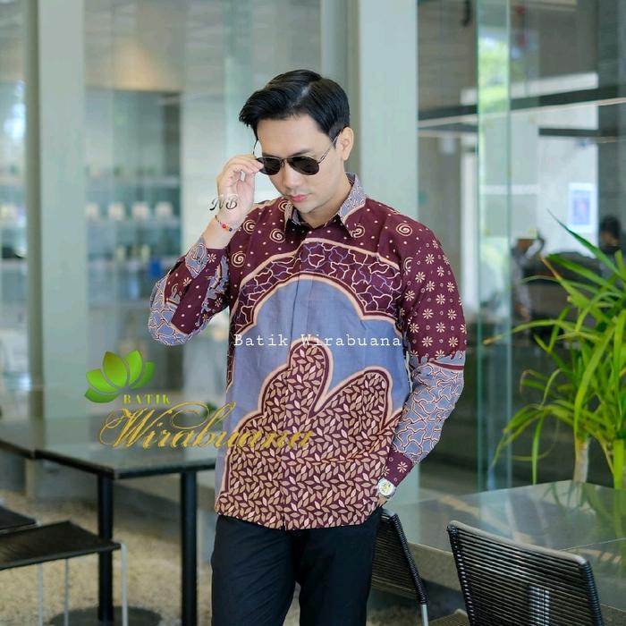 Batik Pria Modern Premium High Quality Keren Original Cowok Katun Atasan Kerja