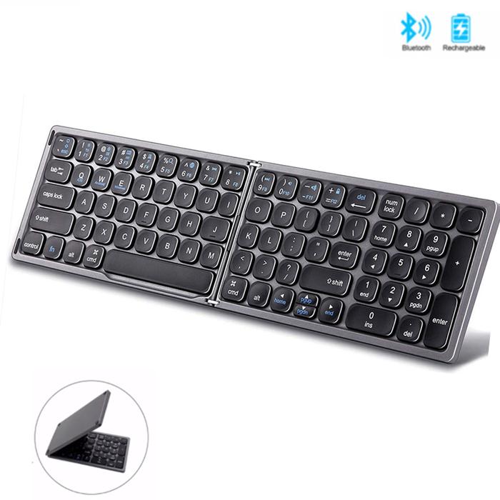 SeenDa Foldable Bluetooth Keyboard with Numeric Keypad Full Size