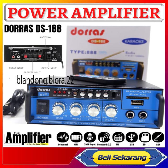 PROMO Power Amplifier Bluetooth DORRAS DS 188 - POWER AMPLIFER WIRELESS DORRAS DS-188 AMPLI STEREO K