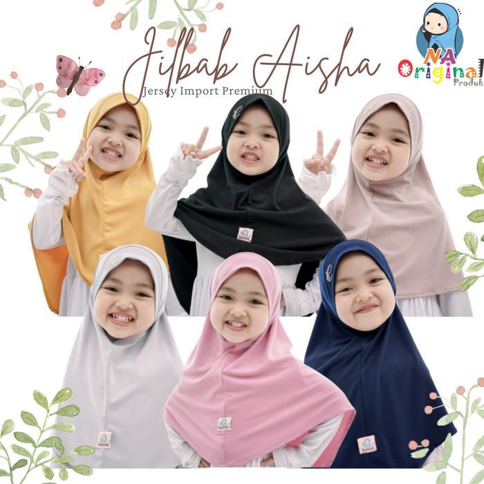 Jilbab anak aisha hijab syar'i jersey premium original hasanah