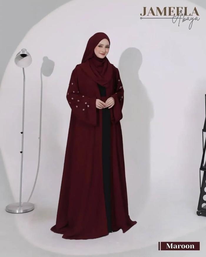 PREMIUM (READY) terjamin EF - JAMEELA ABAYA SET MATT CRINKLE / ABAYA SET OUTER / ABAYA 2 IN 1( OUTER