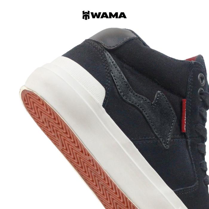 WAMA - Saka Pro Black Sepatu S - Sepatu Sneakers S Black Pria Leather e Vulcanized