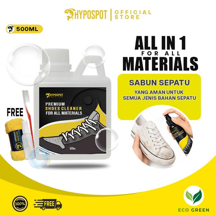 Hypospot Premium Shoes Cleaner 500ml Sabun Pembersih Sepatu All Materials dengan Minyak Kelapa & Aro