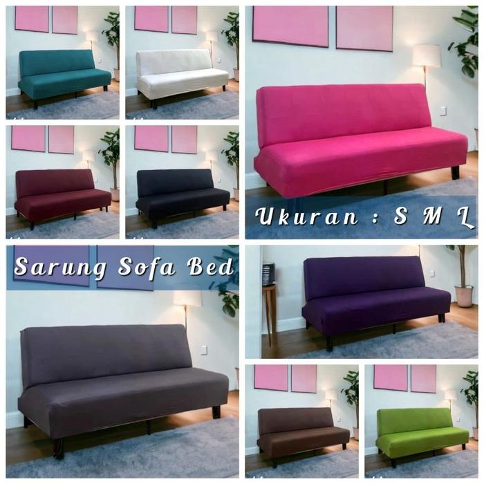 Sarung Penutup sofa bed Informa stretch / Ukuran : M n L / Modern cover sofa bed elastis