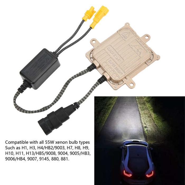 HID Ballast Unit Kontrol Lampu Universal Aluminium 55W 12V Intensitas