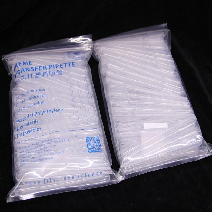 100 Buah Pipet Plastik 2Ml Pipet Lab Pasteur Pipet Sekali Pakai Pipet