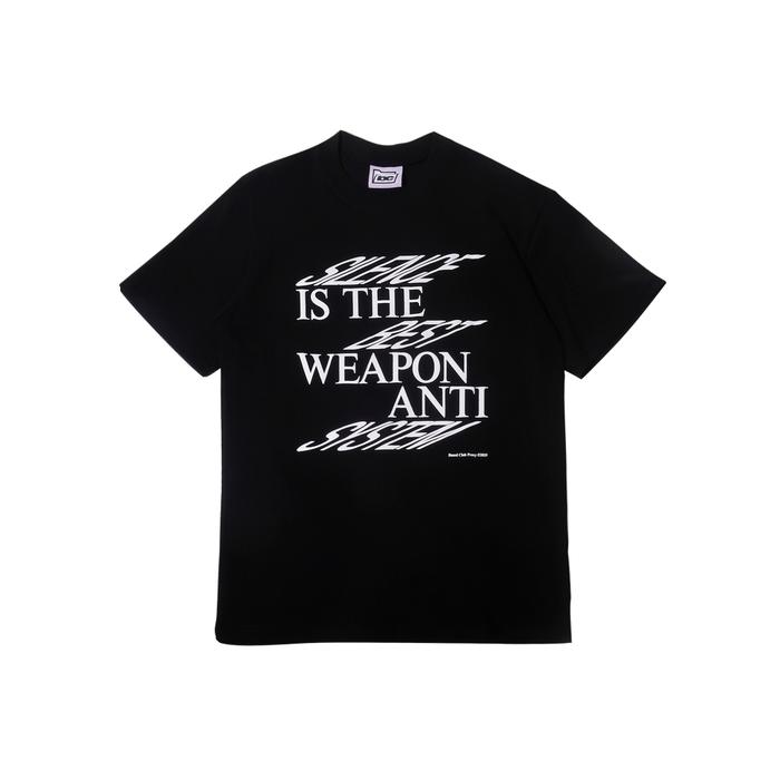 Basedclub Silence Kaos Lengan Pendek Hitam