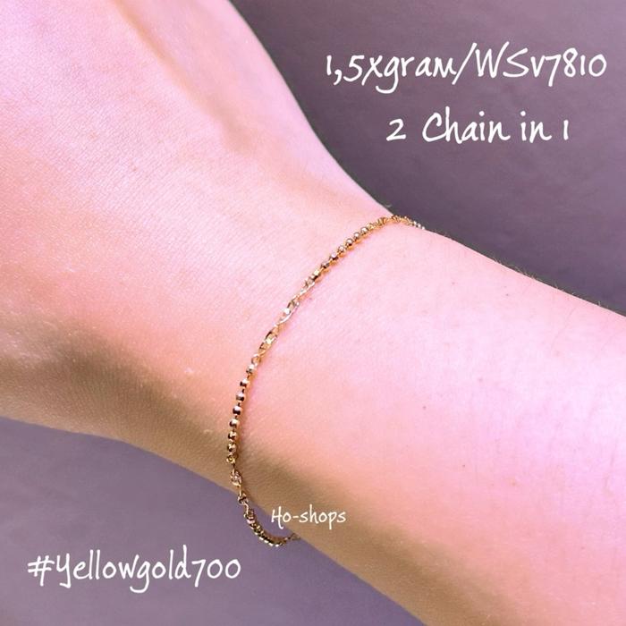 New Gelang Serut Mas Kuning Kadar 700 Asli Emas