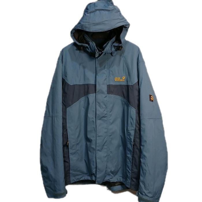 Jaket Outdoor Gunung Gorpcore + Inner Vest Jack Wolfskin Biru Navy Size L fit XL