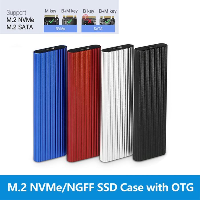 Dual Protocol M.2 NVME NGFF SSD to USB 3.1 Case 10Gbps M2 NVMe Case,