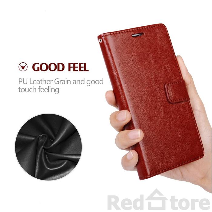 CASE XIAOMI POCOPHONE F1 OPPO A9 A5 2020 LEATHER FLIP COVER WALLET DOMPET WITH CARD SLOT CASING