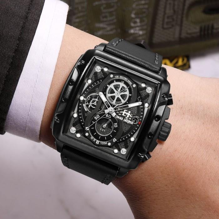 Jam Tangan Pria Analog Evan Jaydens 4,8CM Chrono