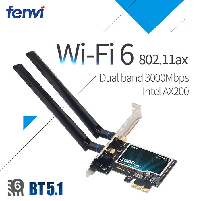 2974Mbps Wifi6 Adapter Intel AX200 Wifi Card PCIe Wireless Bluetooth