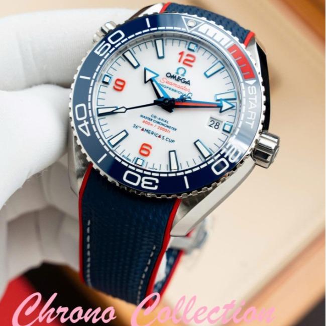 OmegaSeamaster Ocean 600M Replica Watches White Dial Rubber Strap VS Factory 43mm