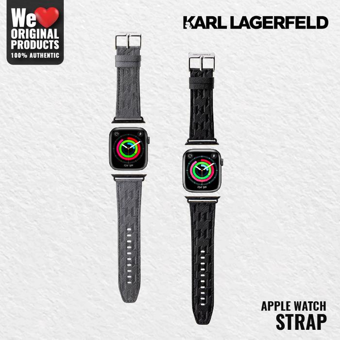 Universal Strap for Apple Watch KARL LAGERFELD Saffiano Mono